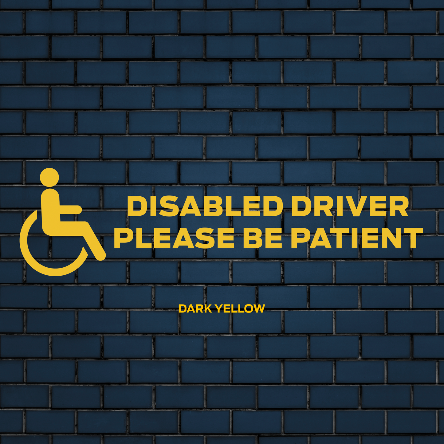 Disabled driver please be patient decal