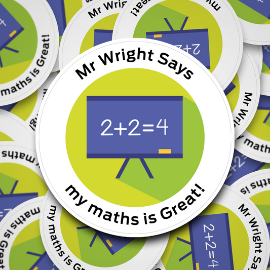 Maths is great personalised teacher stickers
