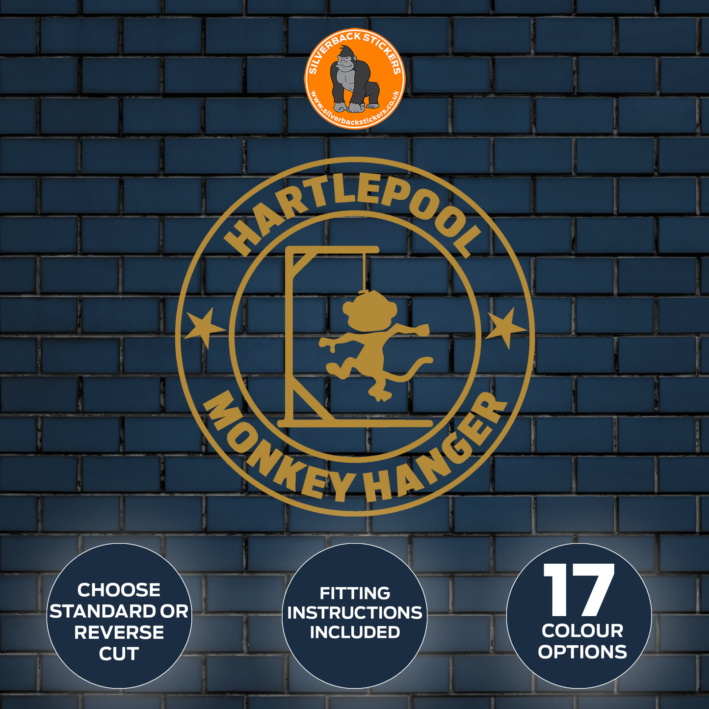 Hartlepool Monkey hanger decal