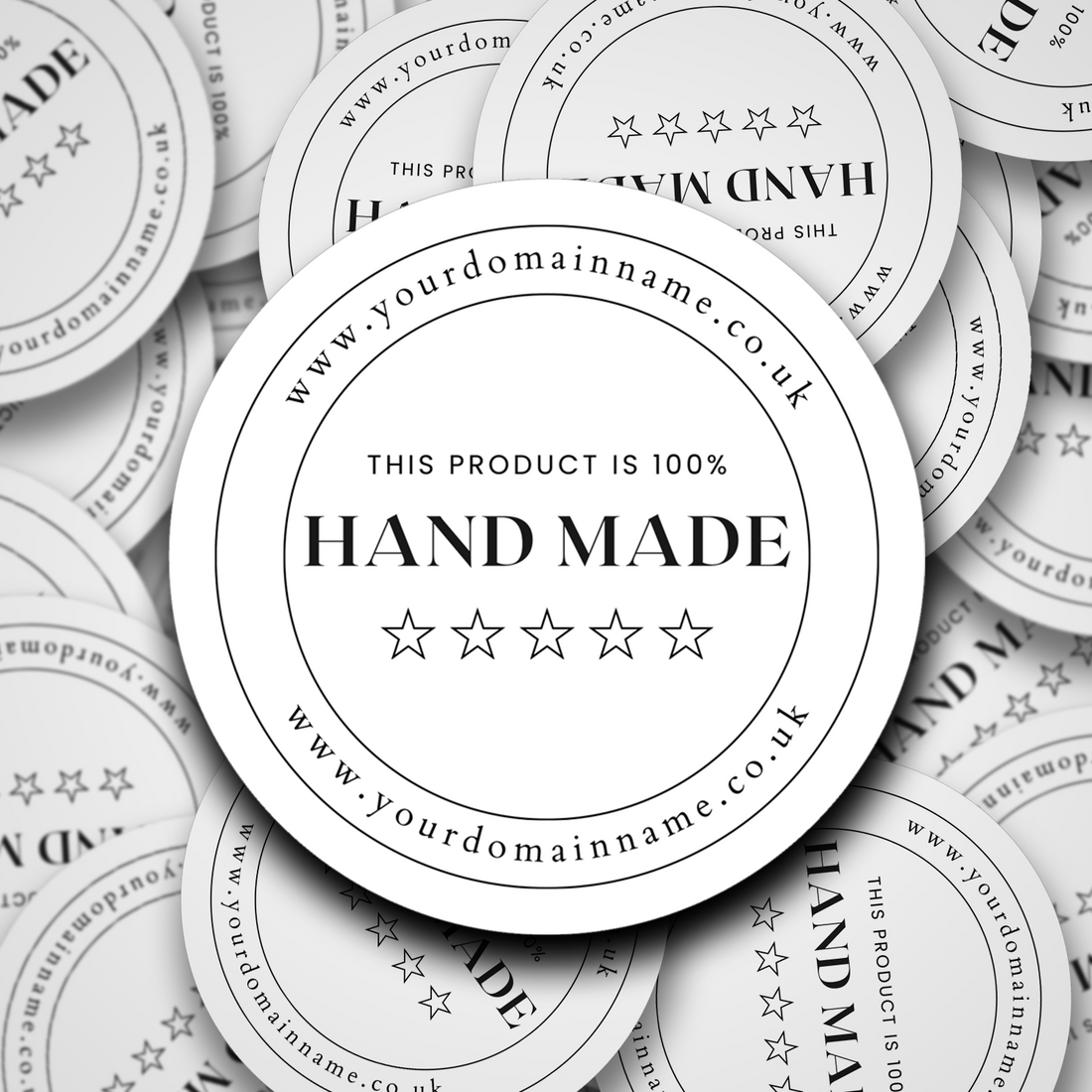 Personalised 100% Hand Made product stickers - Printed on Clear Vinyl