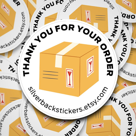 Personalised Thank You for your order stickers | Order packaging stickers