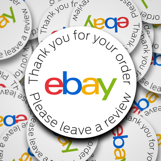 eBay business review stickers, eBay seller stickers, Small business eBay seller
