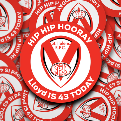 Personalised St Helens Rugby League club stickers