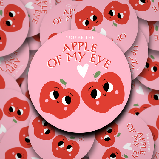Apple of my eye valentines day sticker sheet, Valentines Stickers, Valentines Gi