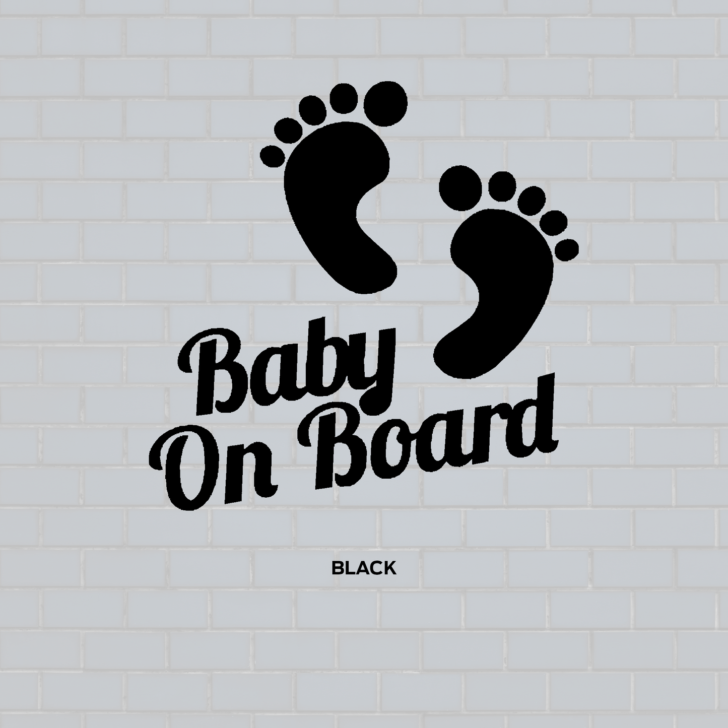 Baby on board baby feet decal