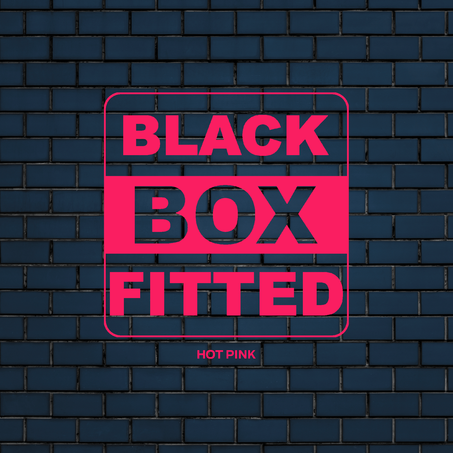 Square Black Box Fitted decal - 17 Colour Choices