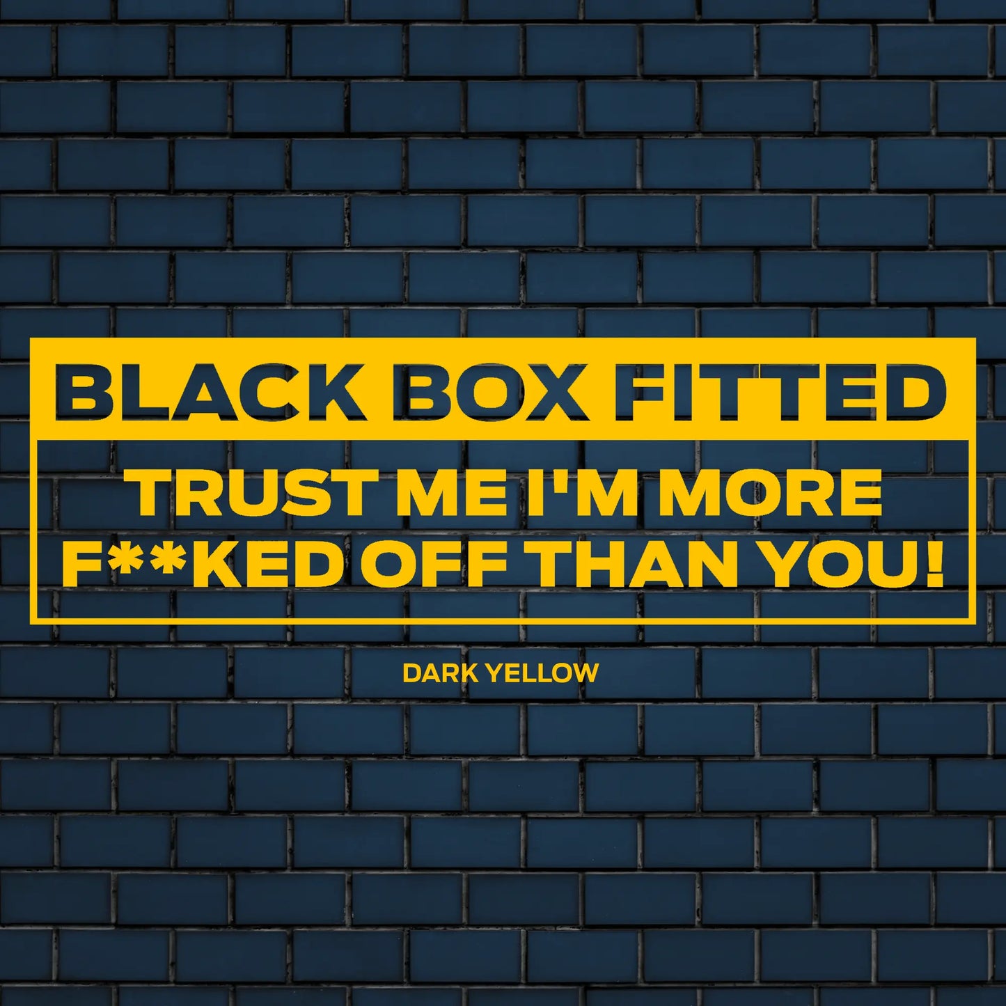 Sweary Black Box fitted car decal