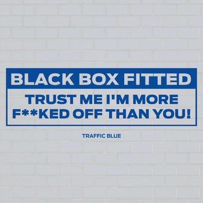 Sweary Black Box fitted car decal