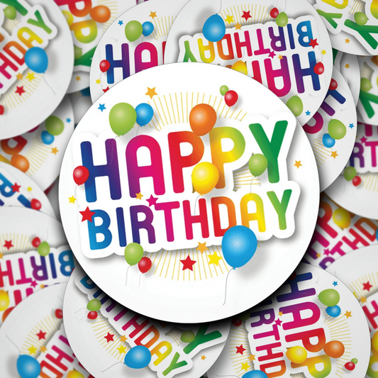 Happy Birthday birthday balloon stickers