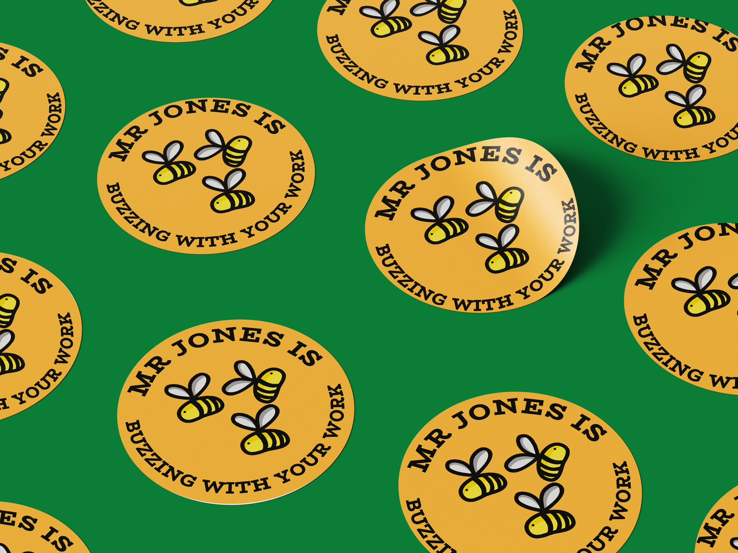 3 Bee's buzzing teacher reward stickers | Teacher Stickers