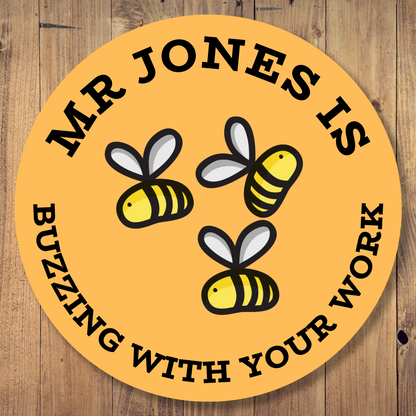3 Bee's buzzing teacher reward stickers | Teacher Stickers