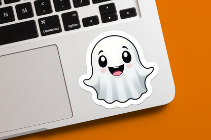 Friendly ghost sticker - Laptop Sticker - Water bottle Sticker - Cute vinyl sticker