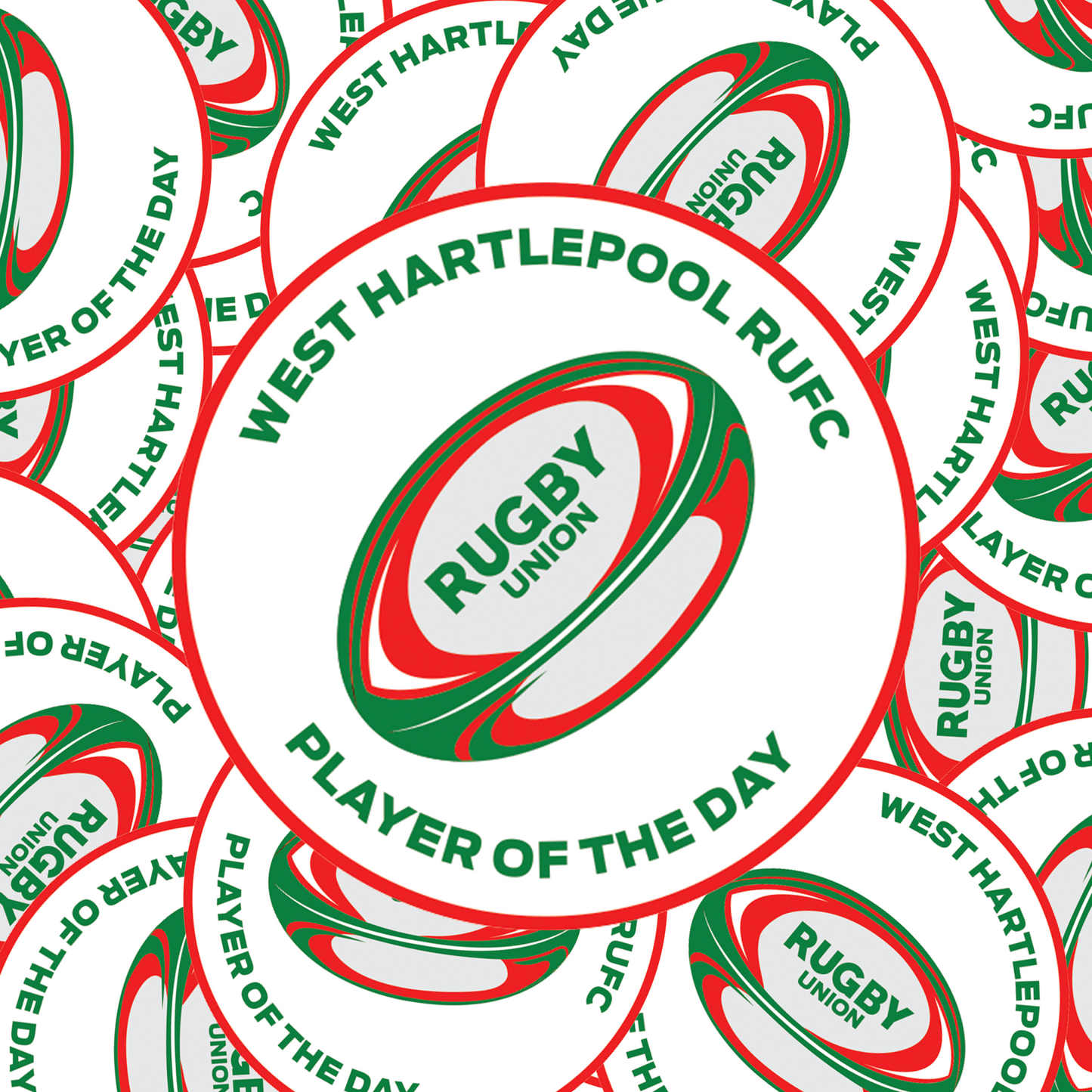 Personalised Rugby Union stickers - 5 Colour Options