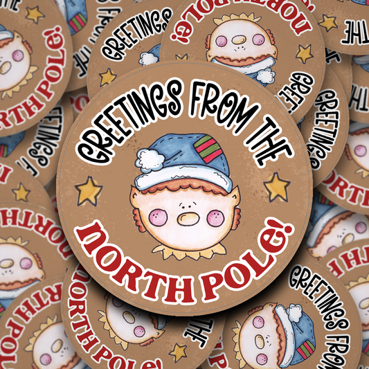 Greeting from the North Pole stickers