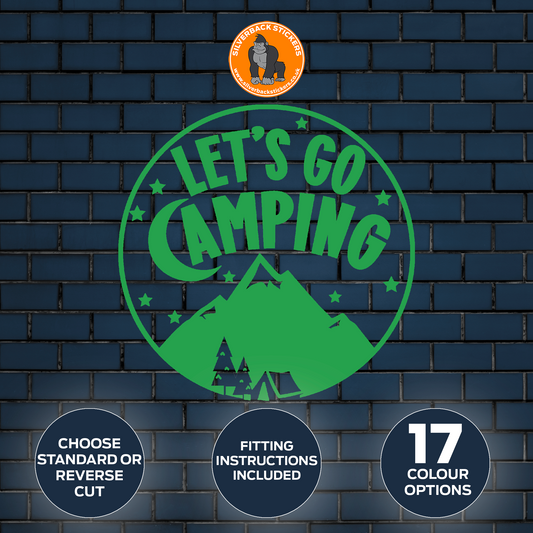 Lets go camping decal