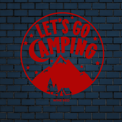 Lets go camping decal