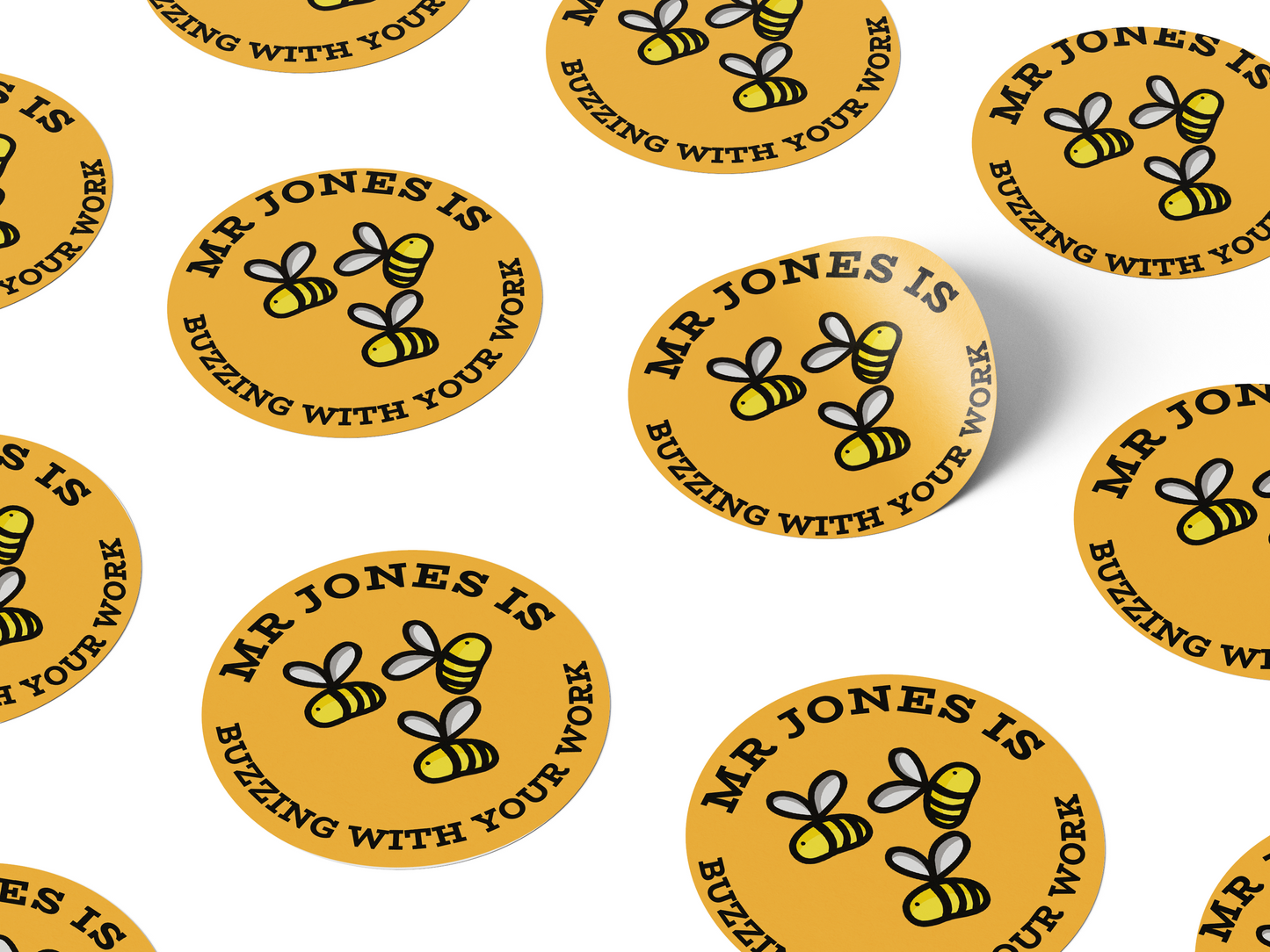 3 Bee's buzzing teacher reward stickers | Teacher Stickers