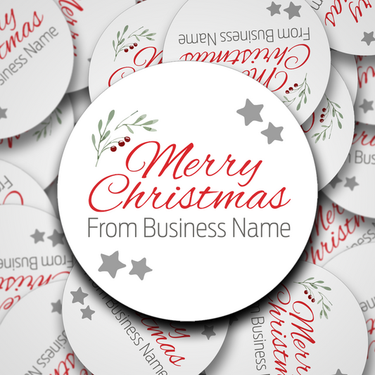 Simple Merry Christmas personalised sticker