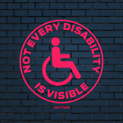 Not Every Disability is Visible car decal | Disability Sticker | Disability Car
