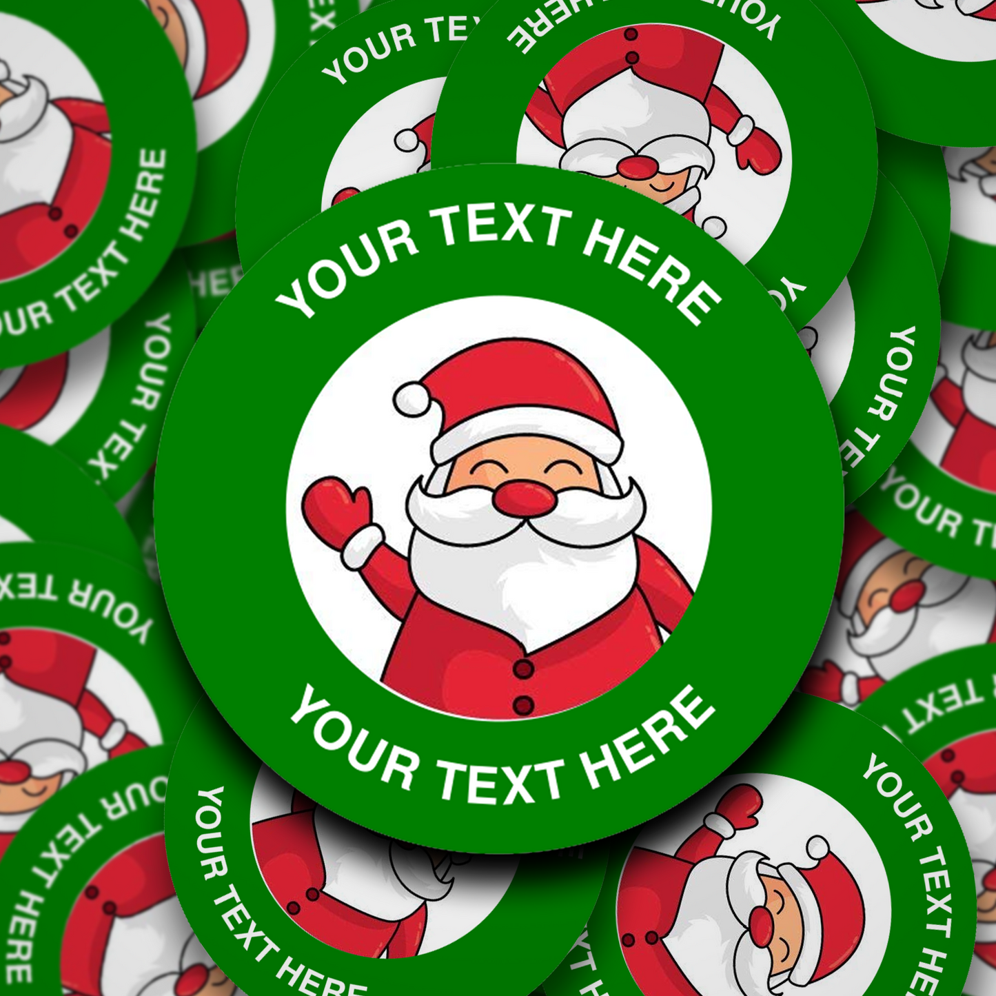 Simple Santa - Personalised Christmas Stickers