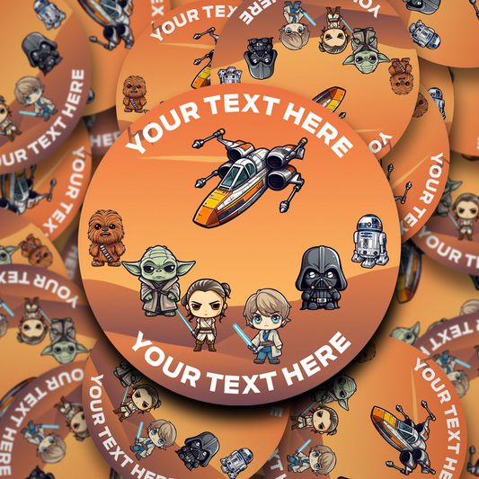Star Wars personalised birthday stickers