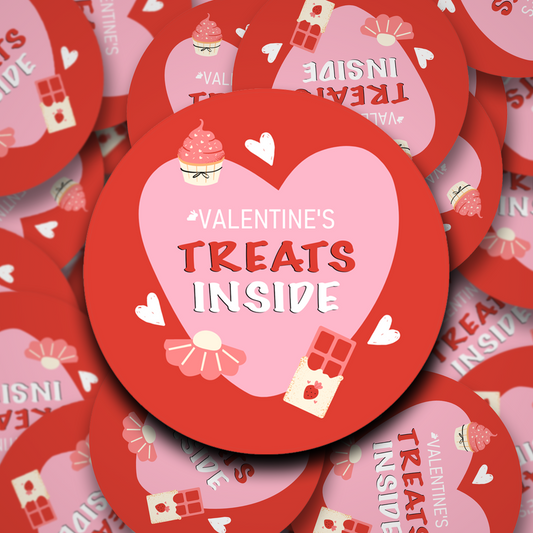 Valentines Day treat products sticker sheets, Valentines Stickers, Valentines Gi