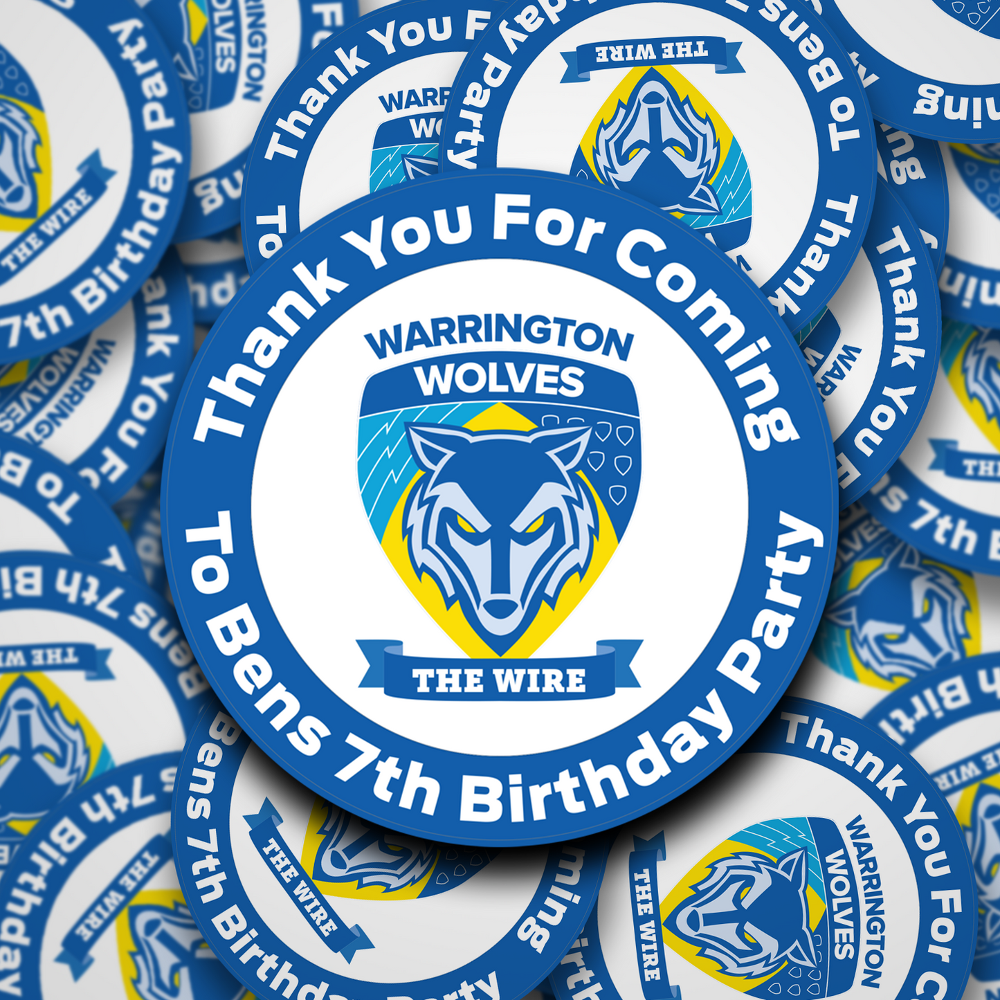 Warrington Wolves personalised stickers