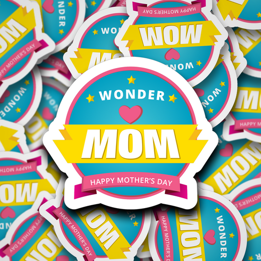 Wonder MOM Happy Mothers Day Sticker